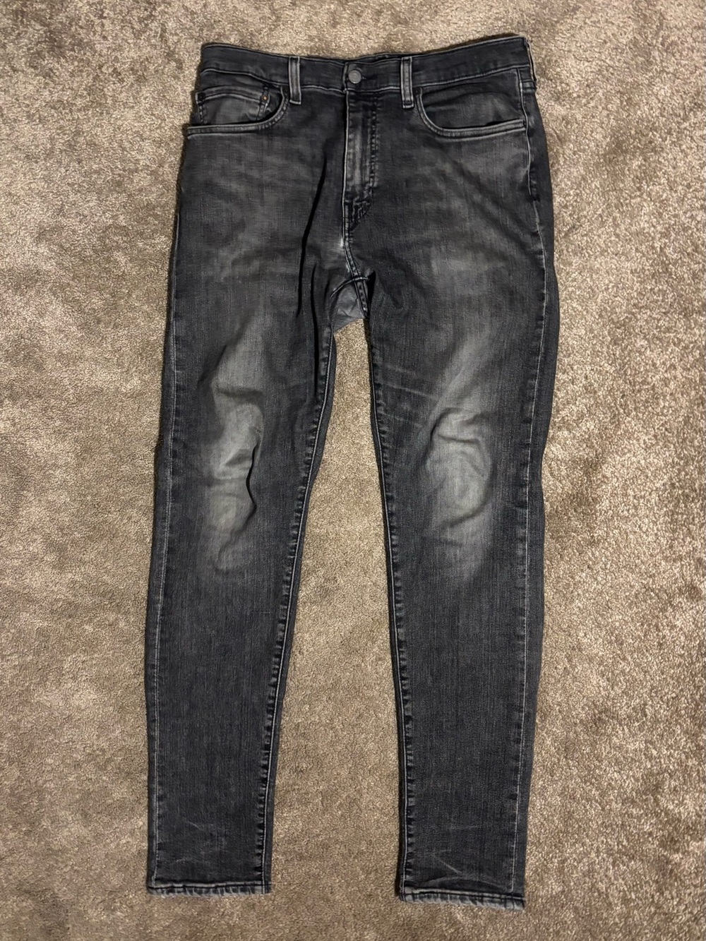 Levi's Men's Skinny Jeans in Washed Charcoal Black